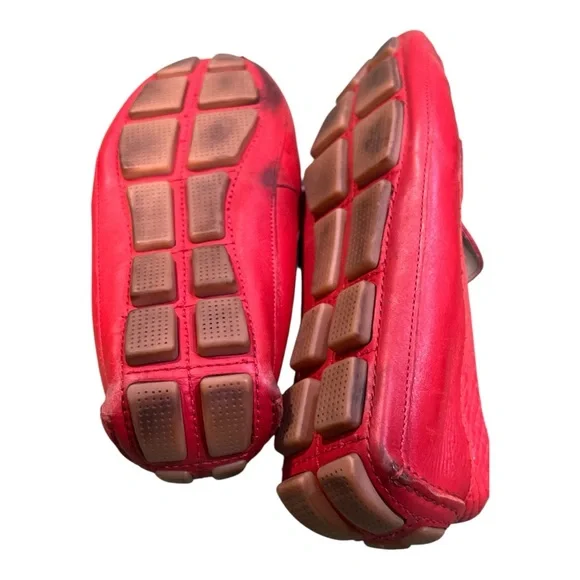 Cole Hahn Shelby CH Logo Vibrant Red Leather Loafers. - Picture 5 of 8